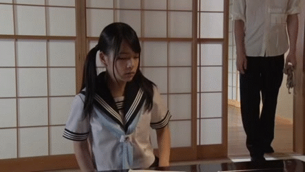 【JK緊縛GIF】躾という名の調教…嫁の連れ子に緊縛レイプする父親ｗｗｗｗｗ その2